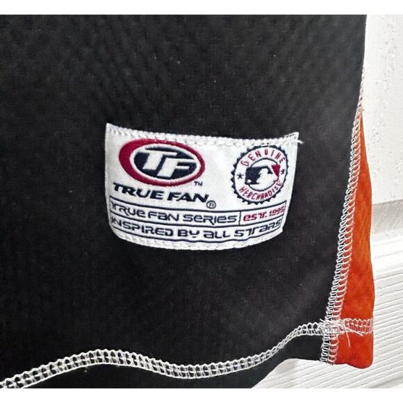 San Francisco Giants Shirt Mens Large Orange Black Sewn Embroidered True Fan - Picture 9 of 10